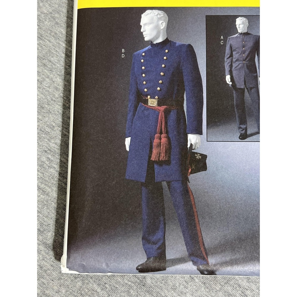 Vintage McCall's Costumes Pattern M4745 Mens Civil War Uniform Coat Trousers XM - Picture 3 of 6